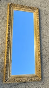 LARGE ANTIQUE GILTWOOD MIRROR, 24" X 35"