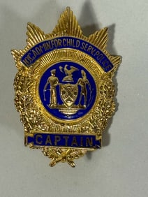 NYC CHILD SERVICE POLICE CAPTAIN BADGE