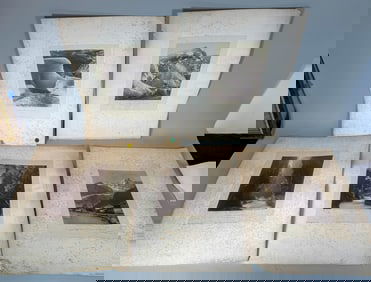 5 ALBUMEN PHOTOS, LARGE FORMAT OF SWISS ALPS/GLACIERS CHARLES SOULIER. 16" X 20 MATT AND 8" X 10"