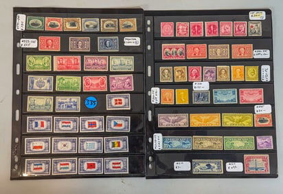 2 STAMP PAGES, $1500 CATALOG TOTAL