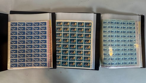 3 FOLIOS OF MINT SHEETS, $740 CATALOG VALUE