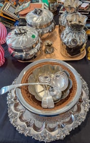 SILVERPLATE LOT, 15" AND SMALLER