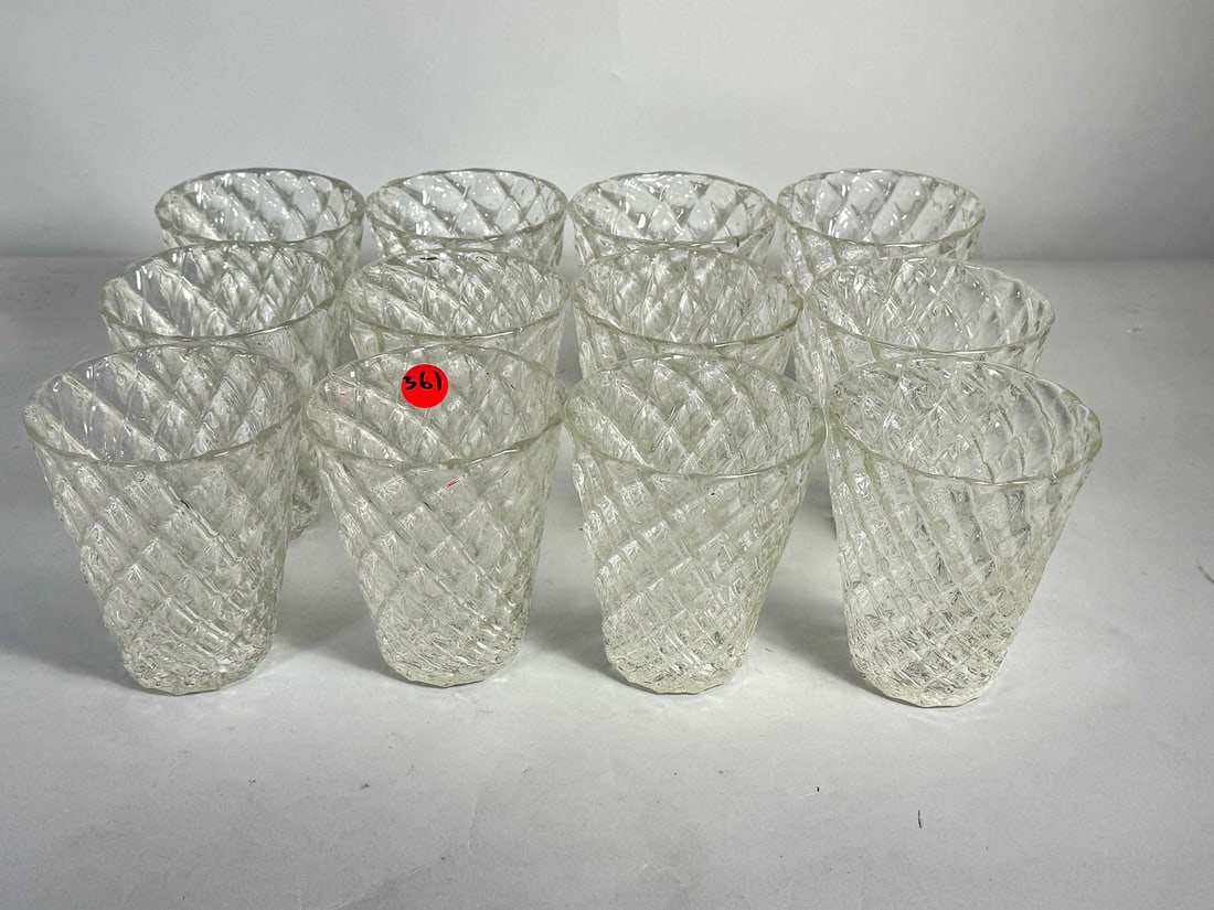 12 MURANO ROCKS GLASSES, 4" X 5": 12 MURANO ROCKS GLASSES, 4" X 5"