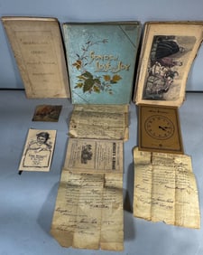 EARLY PAPER BOOKS ETC., 8" X 12" AND SMALLER