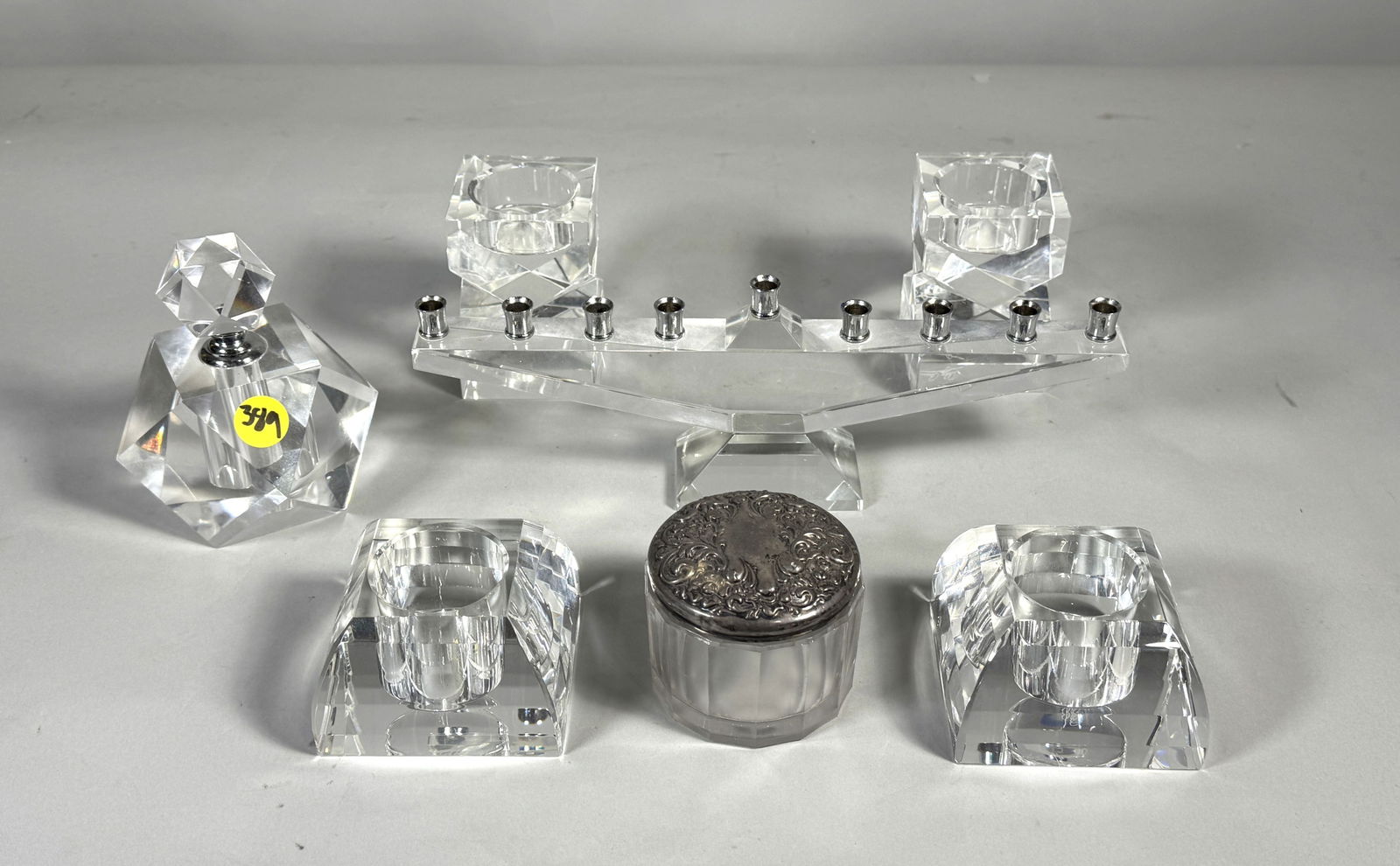 OLEG CASSINI COLOGNE, CANDLESTICKS, ETC. 12" AND SMALLER: OLEG CASSINI COLOGNE, CANDLESTICKS, ETC. 12" AND SMALLER