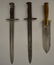 3 KNIVES WITH LEATHER HOLDERS - 2