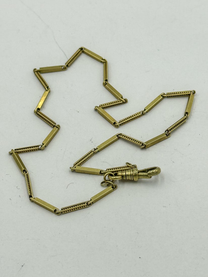 14K GOLD WATCH CHAIN, 9.7 GRAMS (1 of 3)