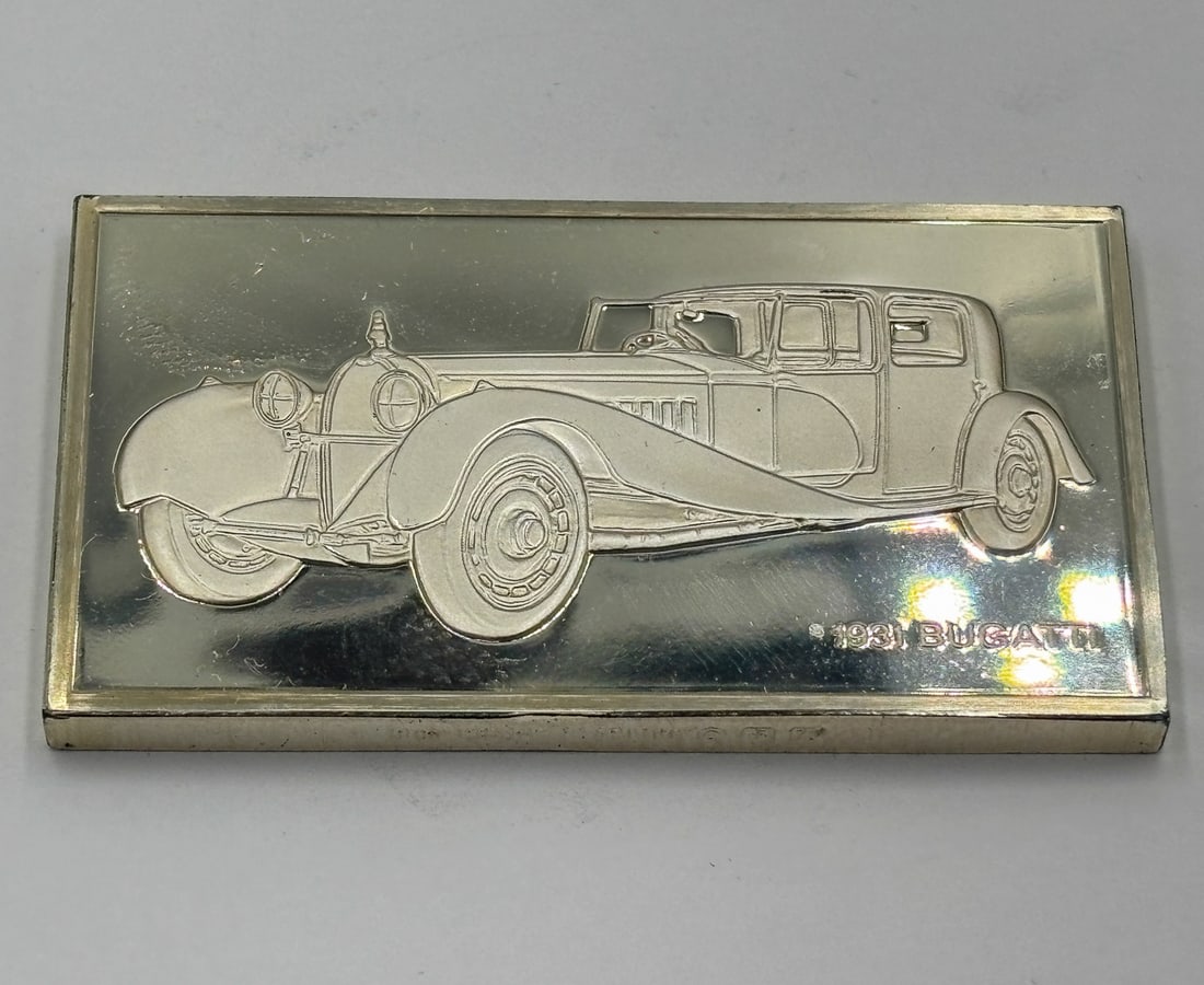 A 2 TROY OUNCE BUGETTI INGOT, 65.5 GRAMS: A 2 TROY OUNCE BUGETTI INGOT, 65.5 GRAMS