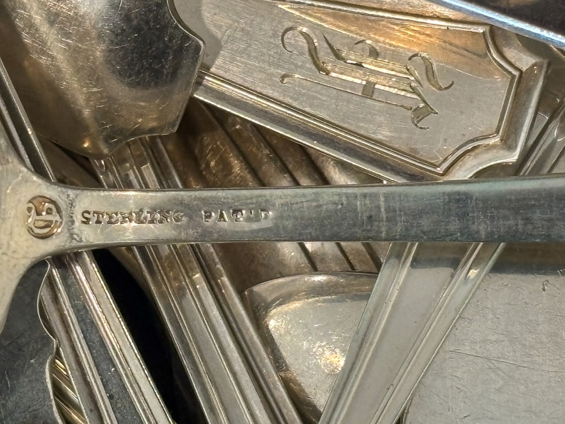 STERLING SILVER FLATWARE SET WITH EXTRAS, 91 OZT - 2