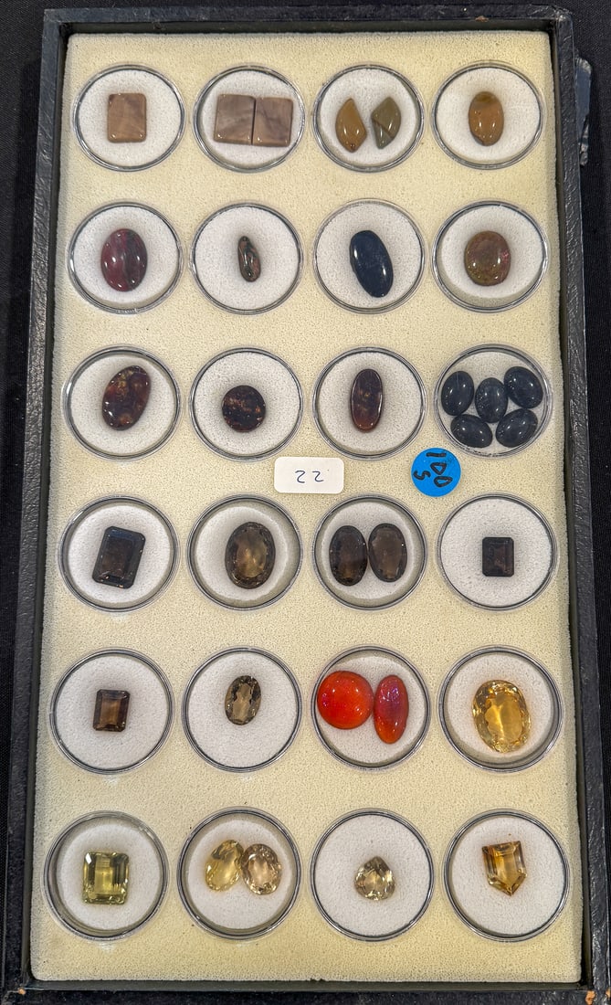 24+ GEMSTONES IN DISPLAY CONTAINERS (1 of 4)