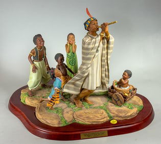 THOMAS BLACKSHEAR "THE ENCHANTED PIPER", 14" X 14" X 14"