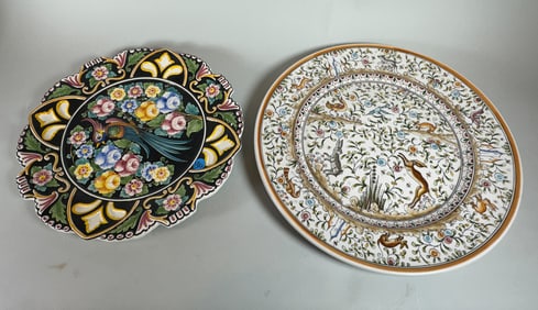 2 LARGE PORTUGUESE C HARGERS, 15" D AND 13" D