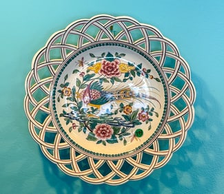 PORTUGUESE MAJOLICA CHARGER, 14.5" X 3"