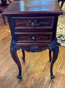 CARVED JEWELRY CABINET, 12" X 16" X 30"