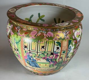 LARGE CHINESE FISHBOWL, 17" X 14"