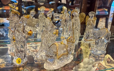 GORHAM CRYSTAL NATIVITY, 8" AND SMALLER