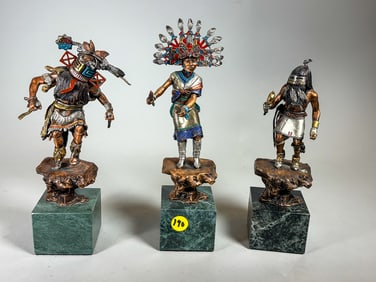 3 CHISTOPHER PARDELL LEGENDS BRONZE KUCHINAS, 10" AND SMALLER