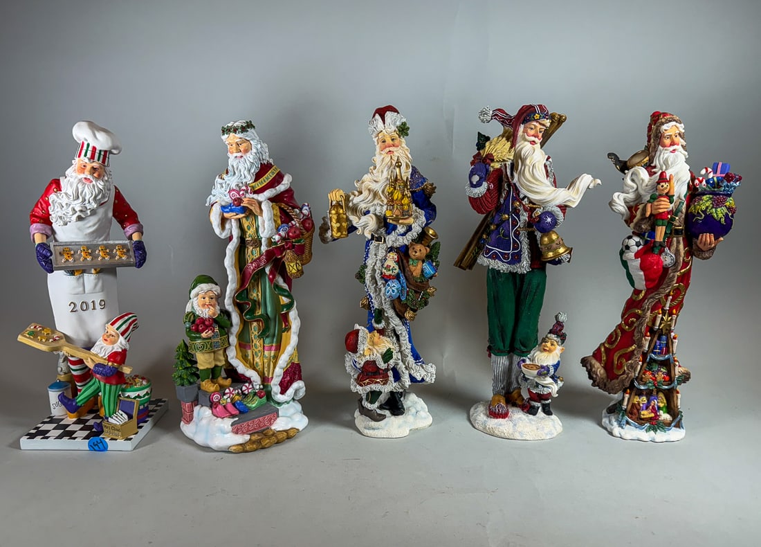 5 LENNOX CHRISTMAS SANTAS, 14" AND SMALLER (1 of 7)