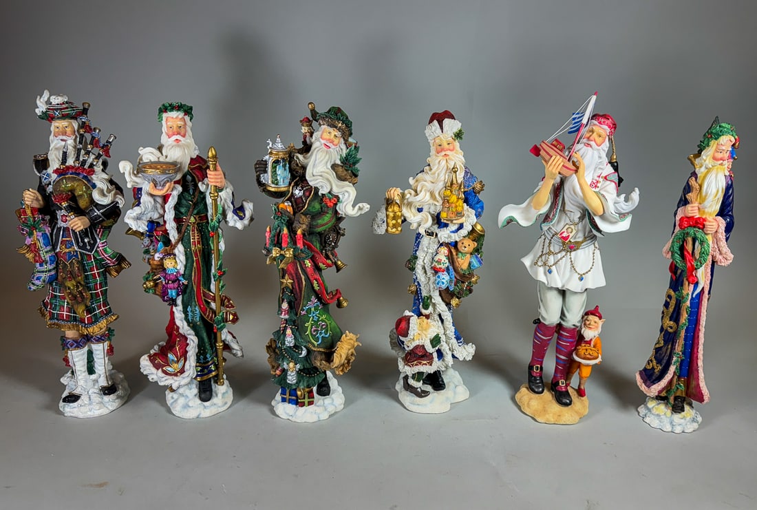 6 LENNOX CHRISTMAS SANTAS, 13" AND SMALLER (1 of 5)