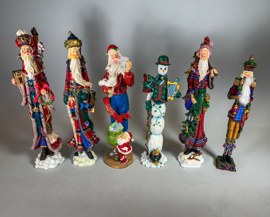 5 LENNOX CHRISTMAS SANTAS, 13" AND SMALLER (1 of 4)