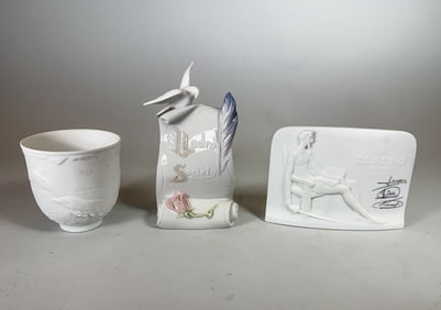 3 LLADRO COLLECTOR CLUB ITEMS, 7" AND SMALLER