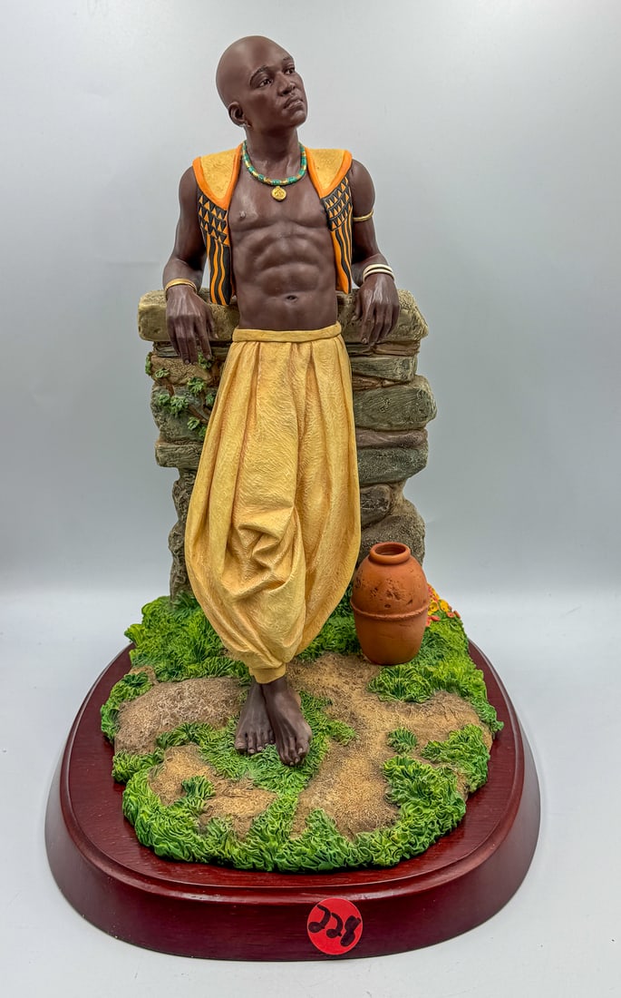 THOMAS BLACKSHEAR FIGURE "CHILLIN". 9" X 7" X 13": THOMAS BLACKSHEAR FIGURE "CHILLIN". 9" X 7" X 13"