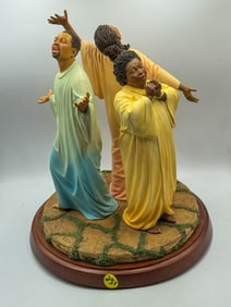 THOMAS BLACKSHEAR FIGURAL GROUPING OF GOSPEL SINGERS, 13" X 10"