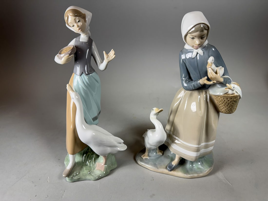 2 LLADROS, 10" EACH: 2 LLADROS, 10" EACH