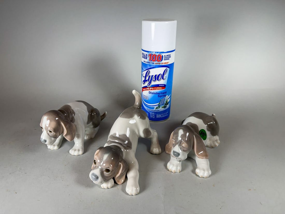 3 LLADRO DOGS, 8" - 4