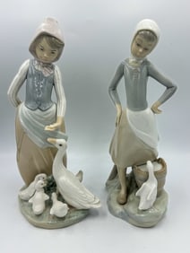 2 LLADROS, 9.25" EACH