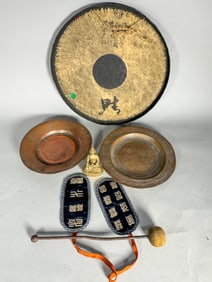 CHINESE GONG, BUDDHA, 14" AND SMALLER