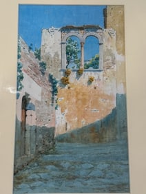 M. MIRABELLA WATERCOLOR PAINTINGS, 12.5" X 17.5" FRAMED AND 6.5" X 11.5" SIGHT