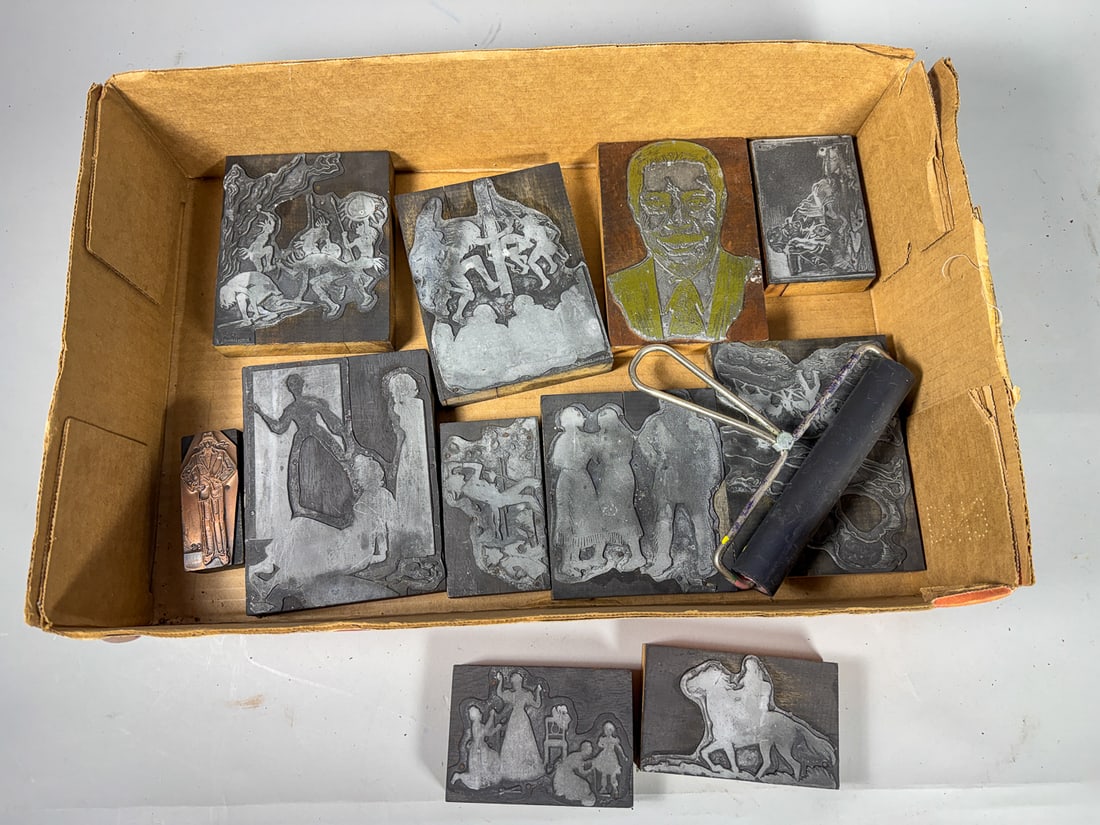 1920S-30S ORIGINAL PRINT BLOCKS, 5" X 6" (1 of 4)