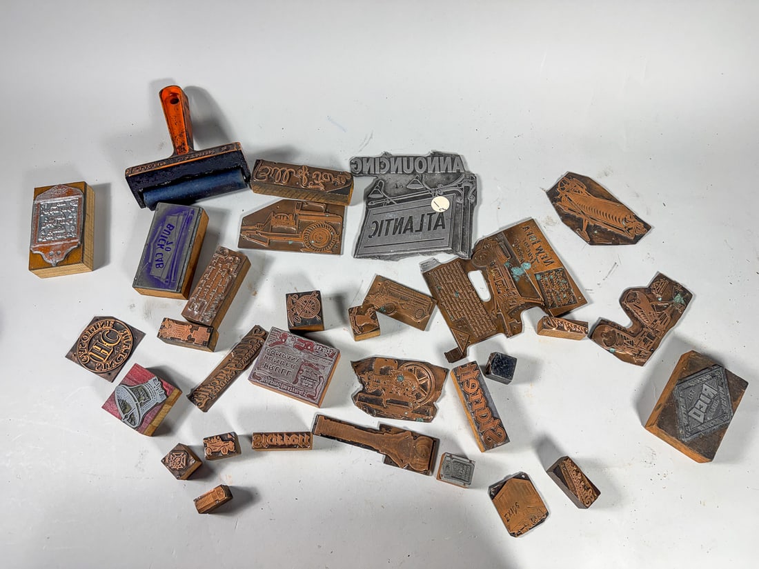 1920S-30S ADVERTISING/INDUSTRIAL PRINT BLOCKS, 5" X 5" AND SMALLER (1 of 4)