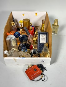 PERFUME LOT MOSTLY OPENED, 6" AND SMALLER