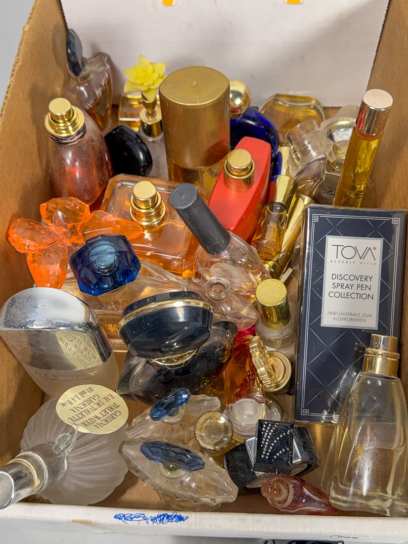 PERFUME LOT MOSTLY OPENED, 6" AND SMALLER - 2