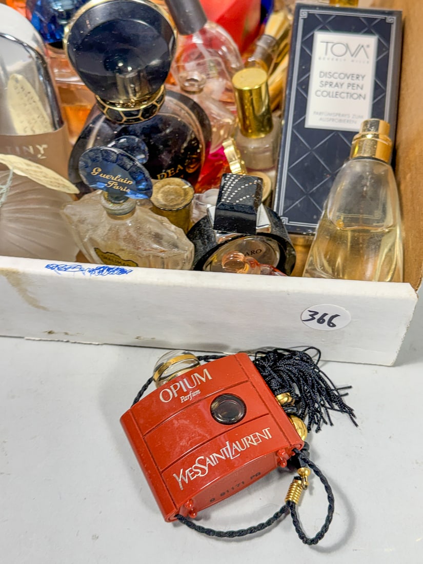 PERFUME LOT MOSTLY OPENED, 6" AND SMALLER - 3