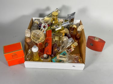 PERFUME LOT MOSTLY OPENED, 5" AND SMALLER