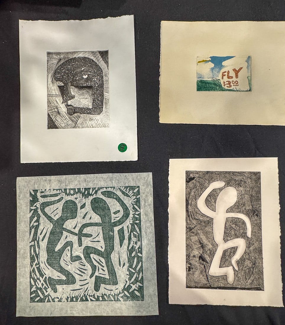 5 ABSTRACT ETCHINGS BY JILL SAYBOLT KLEIN, 10" X 12" AND SMALLER (1 of 5)