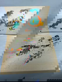 3 WILLIAM THAYER ABSTRACT INK AND WATERCOLOR, 18" X 23" AND SMALLER