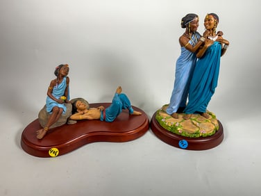 2 THOMAS BLACKSHEAR EBONY VISIONS FIGURES