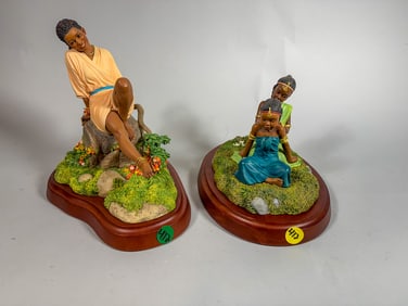 2 THOMAS BLACKSHEAR EBONY VISIONS FIGURES