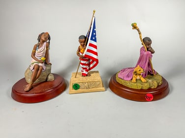 2 THOMAS BLACKSHEAR EBONY VISIONS FIGURES