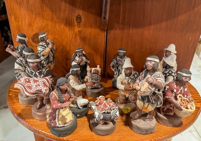 MENDOZA REDWARE POTTERY NATIVITY ARGENTINA