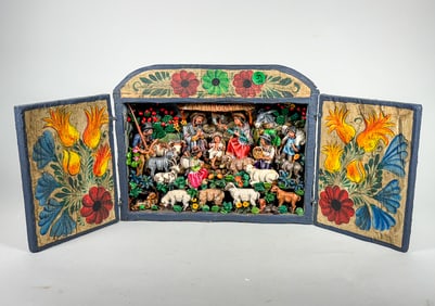 CLAUDIO JIMENEZ NATIVITY SCULPTURE PERU