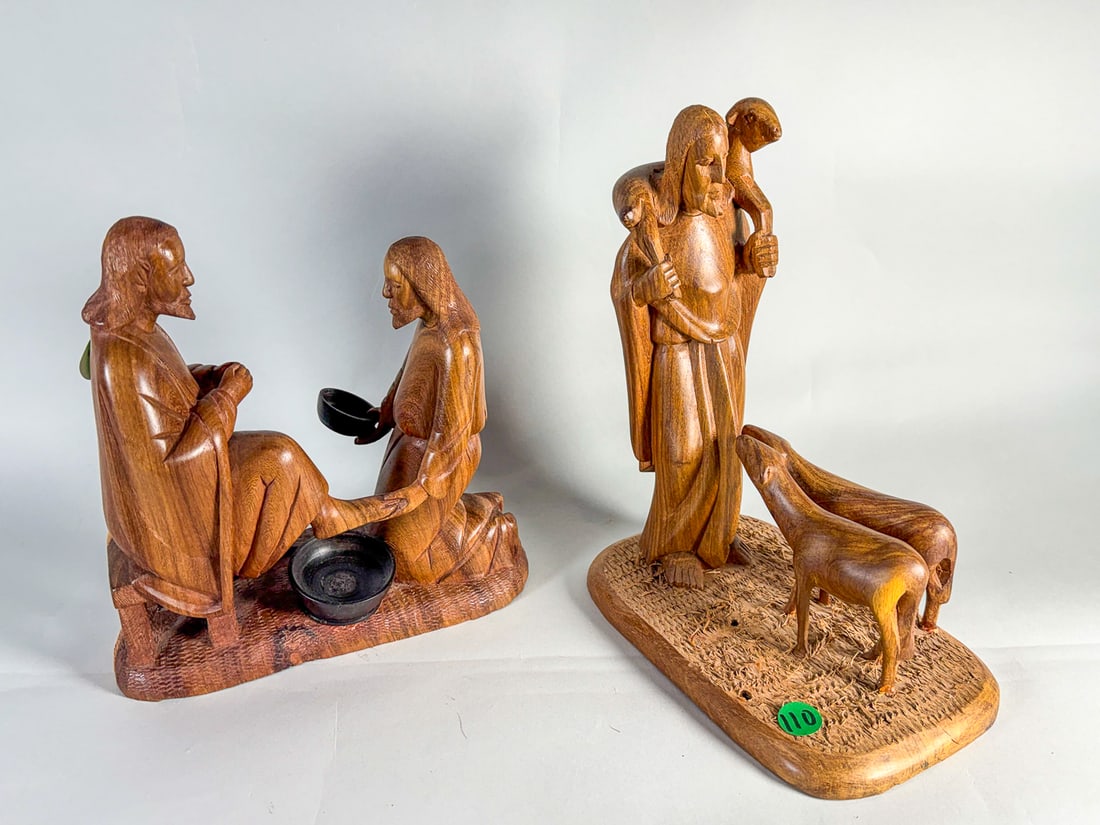 2 ITALIAN OLIVE WOOD FIGURES (1 of 6)
