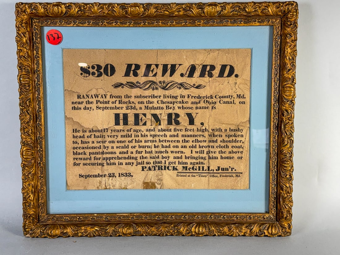 1833 RUNAWAY SLAVE BROADSIDE - 4
