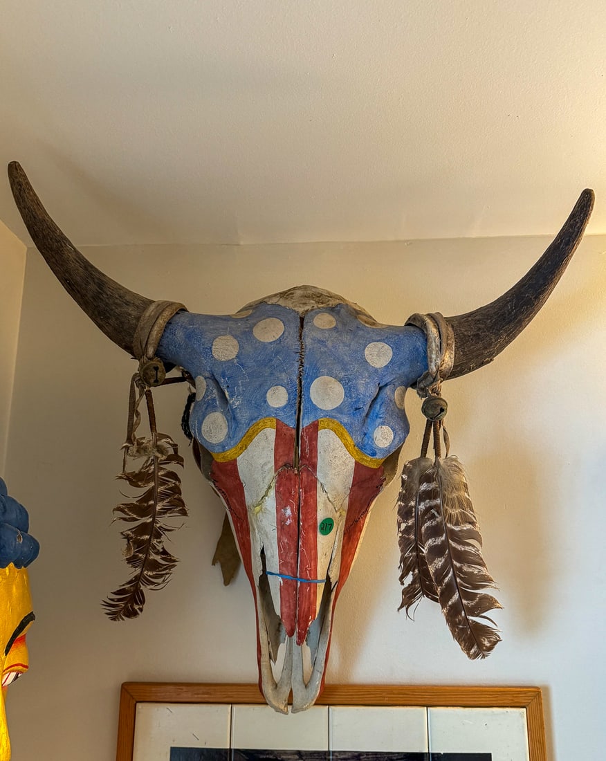 PATRIOTIC STEER HEAD, 23" X 23" X 12" (1 of 6)