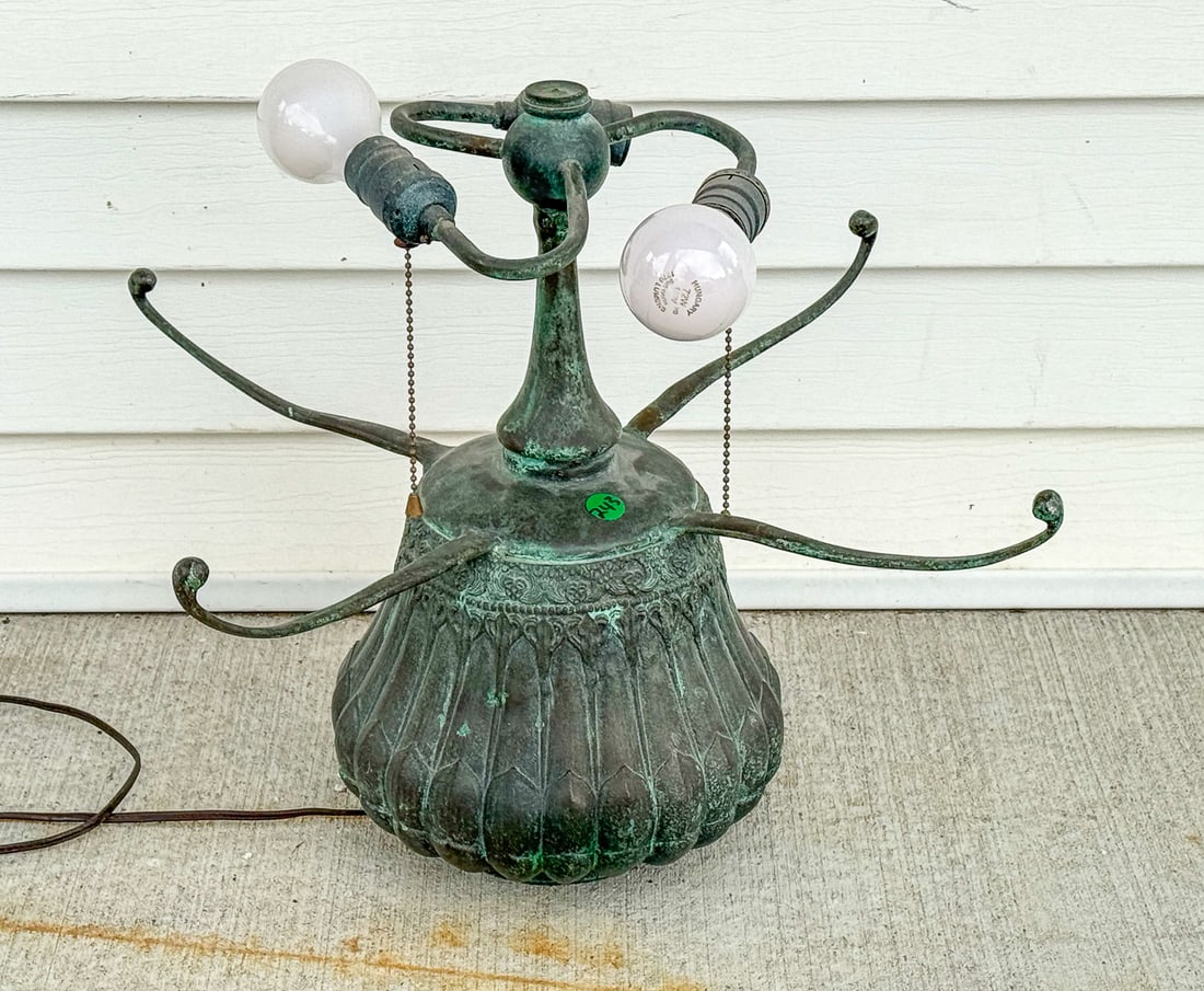 BRONZE TIFFANY LAMP BASE, 17" X 20" (1 of 12)