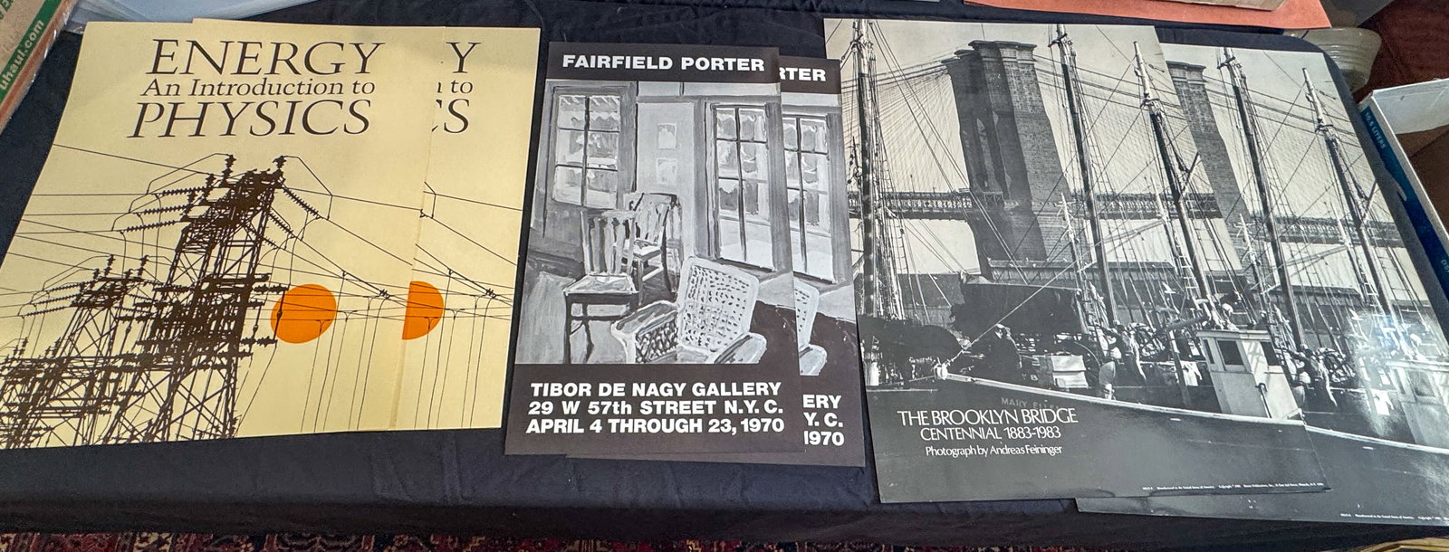 POSTER LOT, 3 BROOKLYN BRIDGE CENTENNIAL, FAIRFIELD PORTER EXHIBIT POSTERS 1971 ETC. (1 of 6)